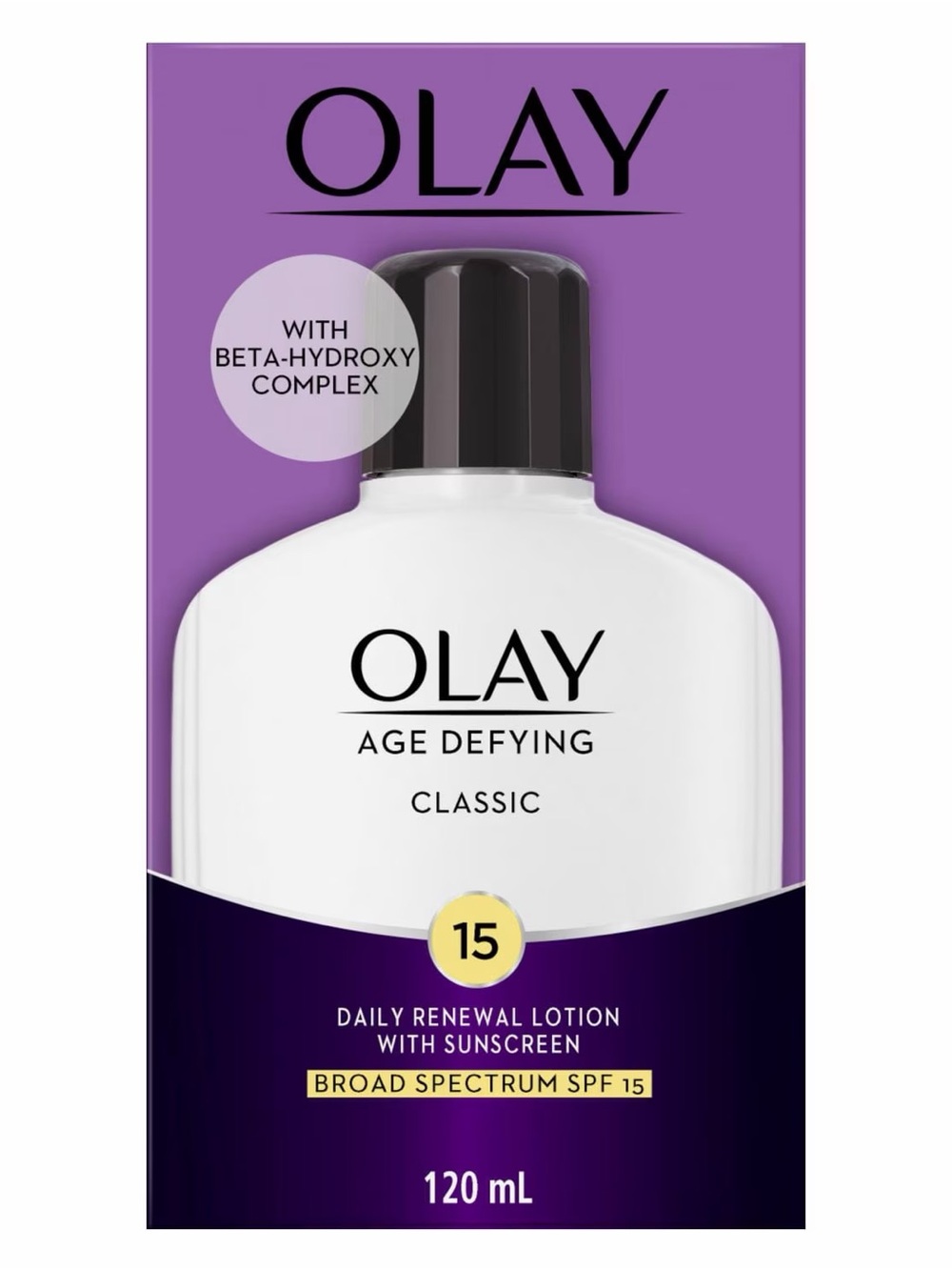 Olay Age Defying Classic Daily Renewal Lotion SPF 15 120mL New